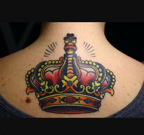 traditional crown tattoo.